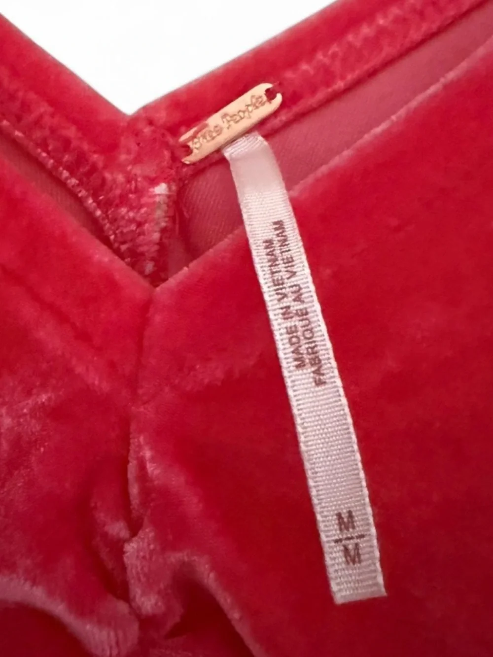 Free People Coral Ruched V-Neck Puff Sleeve Top - Picture 4 of 4